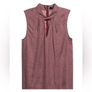 Judith & Charles Women’s Sleeveless Blouse Mathys Geo Print Plum New size 0-2
